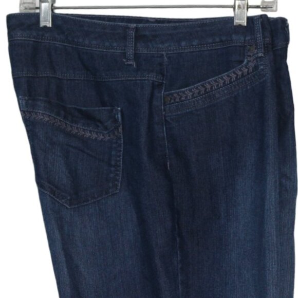 Gloria Vanderbilt Skimmer Jeans Womens 14 Blue Denim Capri Cuffed Dark Wash - Picture 2 of 11